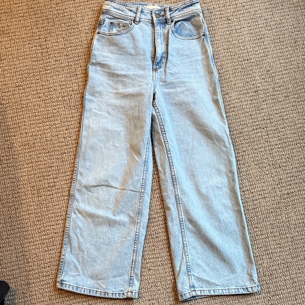 Sezane Light Blue Wide Leg Women's Jeans